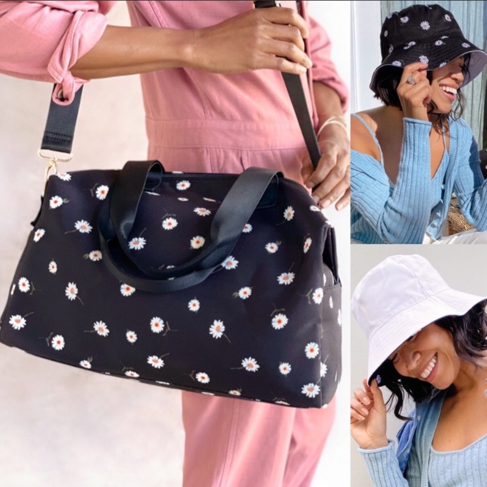 Alice + Olivia duffel bag & bucket hat - NWT